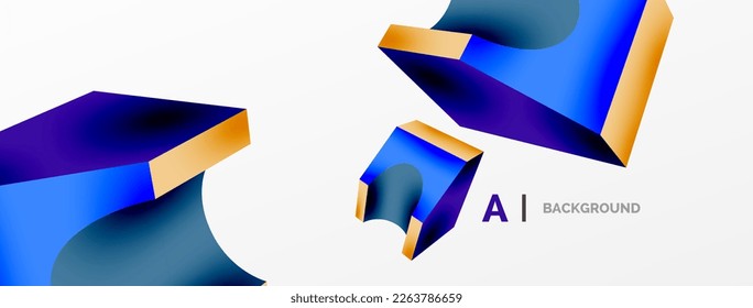 Abstract background - 3d abstract shape. Wallpaper for concept of AI technology, blockchain, communication, 5G, science, business