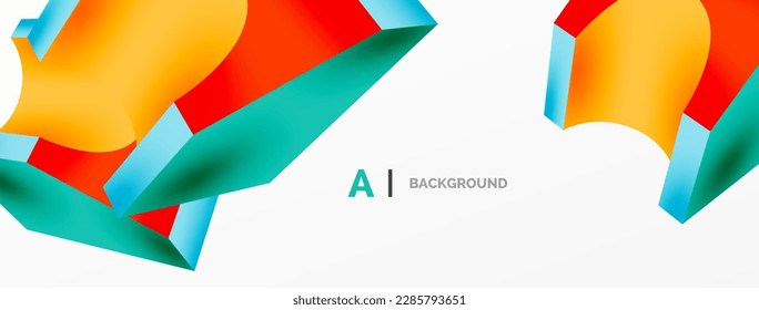 Fondo abstracto - forma abstracta 3d. Fondo de escritorio para el concepto de tecnología de IA, blockchain, comunicación, 5G, ciencia, negocios