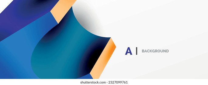 Abstract background - 3d abstract shape. Wallpaper for concept of AI technology, blockchain, communication, 5G, science, business
