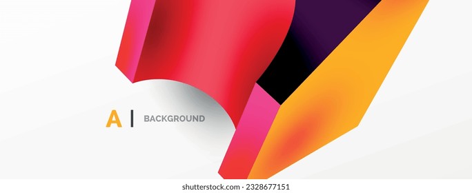 Abstract background - 3d abstract shape. Wallpaper for concept of AI technology, blockchain, communication, 5G, science, business