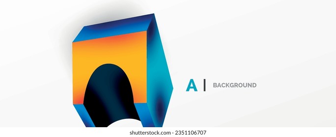 Abstract background - 3d abstract shape. Wallpaper for concept of AI technology, blockchain, communication, 5G, science, business