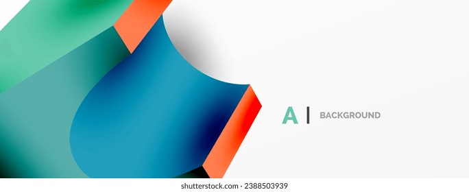 Fondo abstracto - forma abstracta 3d. Fondo de escritorio para el concepto de tecnología de IA, blockchain, comunicación, 5G, ciencia, negocios