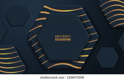 abstract background with 3d shape and wave texture