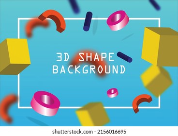 abstrakter Hintergrund 3d-Form, Geometrie, Würfel, Ring, Design für Vorlage,Illustration,Flyer,Broschüre