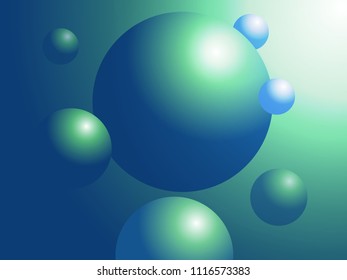 Abstract background with 3d shapes. Futuristic science backgrounds. vector illustration.