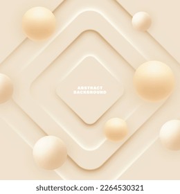 Abstract background with 3d shapes. Abstract geometric background. Composition of fluid geometry primitives. Modern cover template. Decor element for banner design.