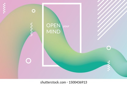 Abstract background with 3d soft liquid fluid shapes. Vector template for placards, banners, flyers and presentations.Abstract poster with pastel shape.
