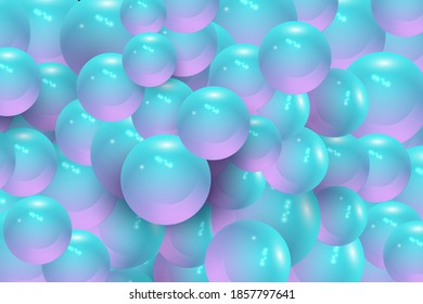 Abstract background with 3d sphere, marbles, glow balls, balloon in gradient color, applicable for banner, poster, flyer 
