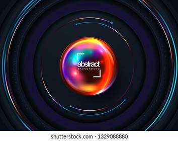 Abstract background with 3d spheres cluster