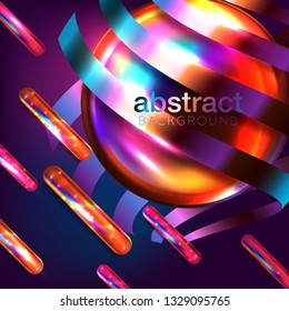 Abstract background with 3d spheres cluster