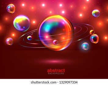 Abstract background with 3d spheres cluster