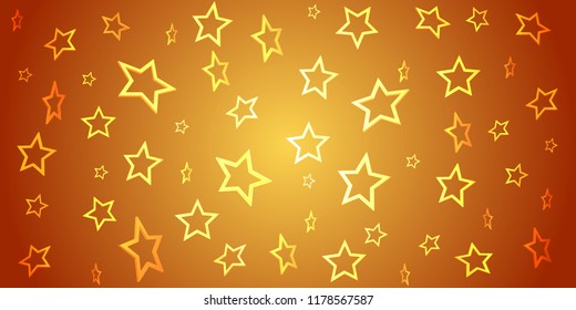 Abstract background from 3d stars on gradient. Vector for your design.