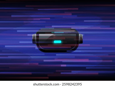 Abstract background with 3d virtual glitch effect, stock vector