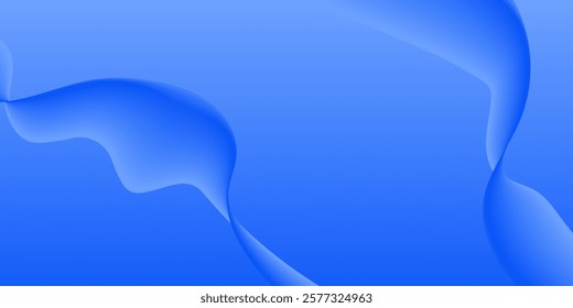 abstract background 3d wave with blue gradient color