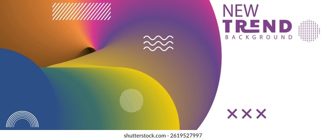 abstrakter Hintergrund, 3D-Wellenlinie Hintergrund, Abstrakter orangefarbener und roter Farbverlauf geometrische Form Kreis Hintergrund. Moderner futuristischer Hintergrund. Kann für Landing Page, Buchumschläge, Broschüren, Fliegen verwendet werden