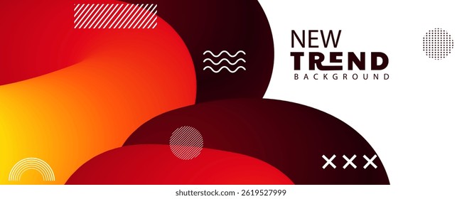fundo abstrato, fundo de linha de onda 3d, laranja abstrato e fundo de círculo de forma geométrica gradiente vermelho. Fundo futurista moderno. Pode ser usado para landing page, capas de livros, brochuras, mosca