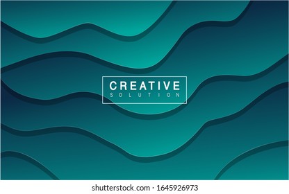 abstract background with 3d waves shape