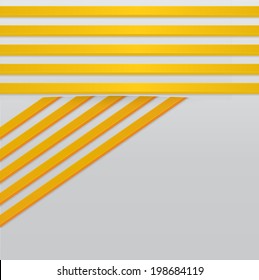 Abstract background with 3d yellow stripes