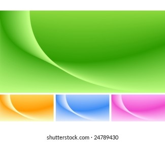 Abstract background in 4 colors. Attractive wave structure. Use of global colors, blends and clipping masks.