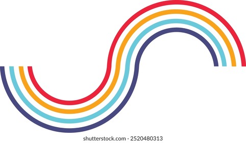 Abstract background 70's Groovy Line