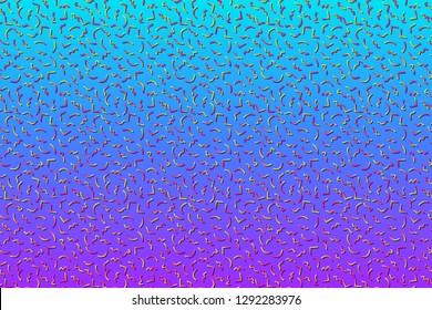 Abstract background with 80s memphis geometics style colorful pattern and vibrant psychedelic colors