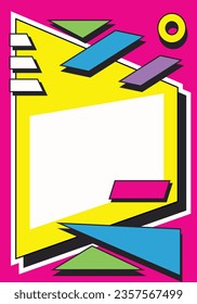 Abstract background in a 90s aesthetic, vector illustration with empty space.
