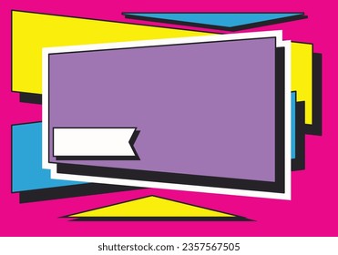Antecedentes abstractos en una estética de los años 90, ilustración vectorial con espacio vacío.