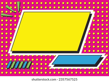 Antecedentes abstractos en una estética de los años 90, ilustración vectorial con espacio vacío.