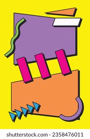Abstract background in a 90s aesthetic. Vector illustration with empty space.