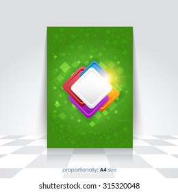 Abstract Background A4 Flyer. Cover Template, Corporate Leaflet, Brochure