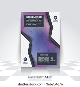 Abstract Background A4 Flyer. Cover Design, Corporate Leaflet, Brochure Template 