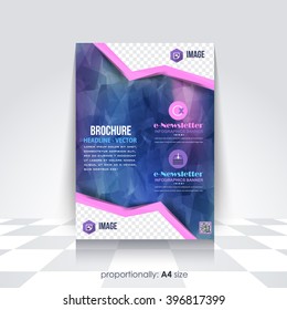 Abstract Background A4 Flyer. Cover Design, Corporate Leaflet, Brochure Template 