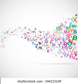 Abstract Background Abc Letters Illustration Stock Vector (Royalty Free)  244115149 | Shutterstock