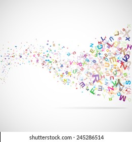 Abstract background with abc letters illustration - Powered by Shutterstock - Get 15% off with code: PIKWIZARD15