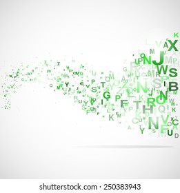 Abstract background with abc letters illustration