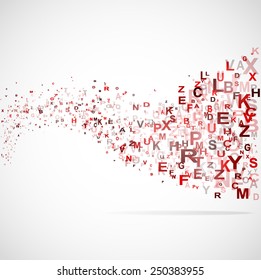 Abstract background with abc letters illustration