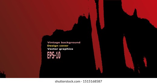 Abstract background. Abstractionism. Vector illustration. Retro background. Designer decorative cover. Abstract graphics. Background with grunge texture. Design background
