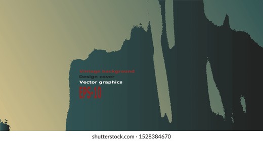 Abstract background. Abstractionism. Vector illustration. Retro background. Designer decorative cover. Abstract graphics. Background with grunge texture. Design background