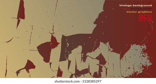 Abstract background. Abstractionism. Vector illustration. Retro background. Designer decorative cover. Abstract graphics. Background with grunge texture. Design background