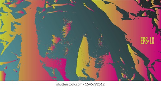 Abstract background. Abstractionism. Vector illustration. Retro background. Designer decorative cover. Abstract graphics. Background with grunge texture. Design background