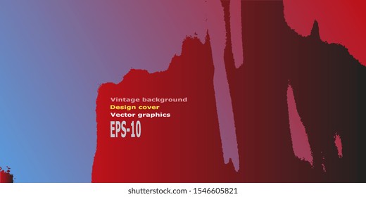Abstract background. Abstractionism. Vector illustration. Retro background. Designer decorative cover. Abstract graphics. Background with grunge texture. Design background