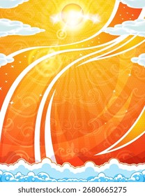 Abstract background with added swirl pattern and foam decoration