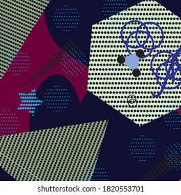Abstract background with additional geometric objects