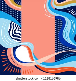 Abstract background for ads with a die and a bright pattern around the edges.
