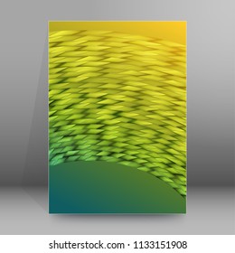 Abstract background advertising brochure design elements. Blurry light glowing graphic form for elegant flyer. Vector illustration EPS 10 for booklet layout, wellness leaflet, newsletters