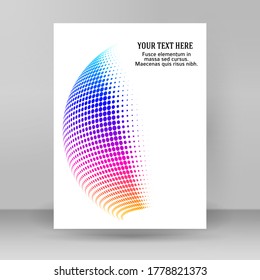 Abstract background advertising brochure design elements air balloon. Glowing light effect dots graphic form for elegant flyer. Vector illustration EPS 10 for booklet layout page, newsletters, banner