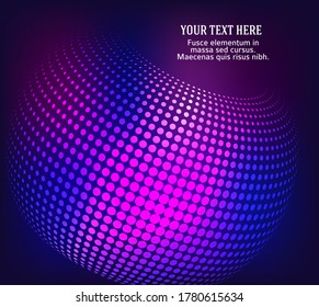 Abstract background advertising brochure design elements. Futuristic style glow neon disco club, night party for elegant flyer. Vector illustration EPS 10 for layout page newsletters, vertical banner
