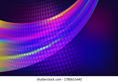 Abstract background advertising brochure design elements. Futuristic style glow neon disco club, night party for elegant flyer. Vector illustration EPS 10 for layout page newsletters, vertical banner