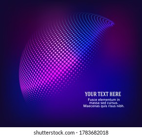 Abstract background advertising brochure design elements. Futuristic style glow neon disco club, night party for elegant flyer. Vector illustration EPS 10 for layout page newsletters, vertical banner