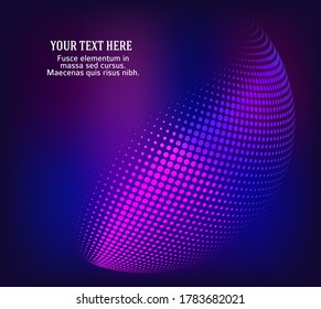 Abstract background advertising brochure design elements. Futuristic style glow neon disco club, night party for elegant flyer. Vector illustration EPS 10 for layout page newsletters, vertical banner